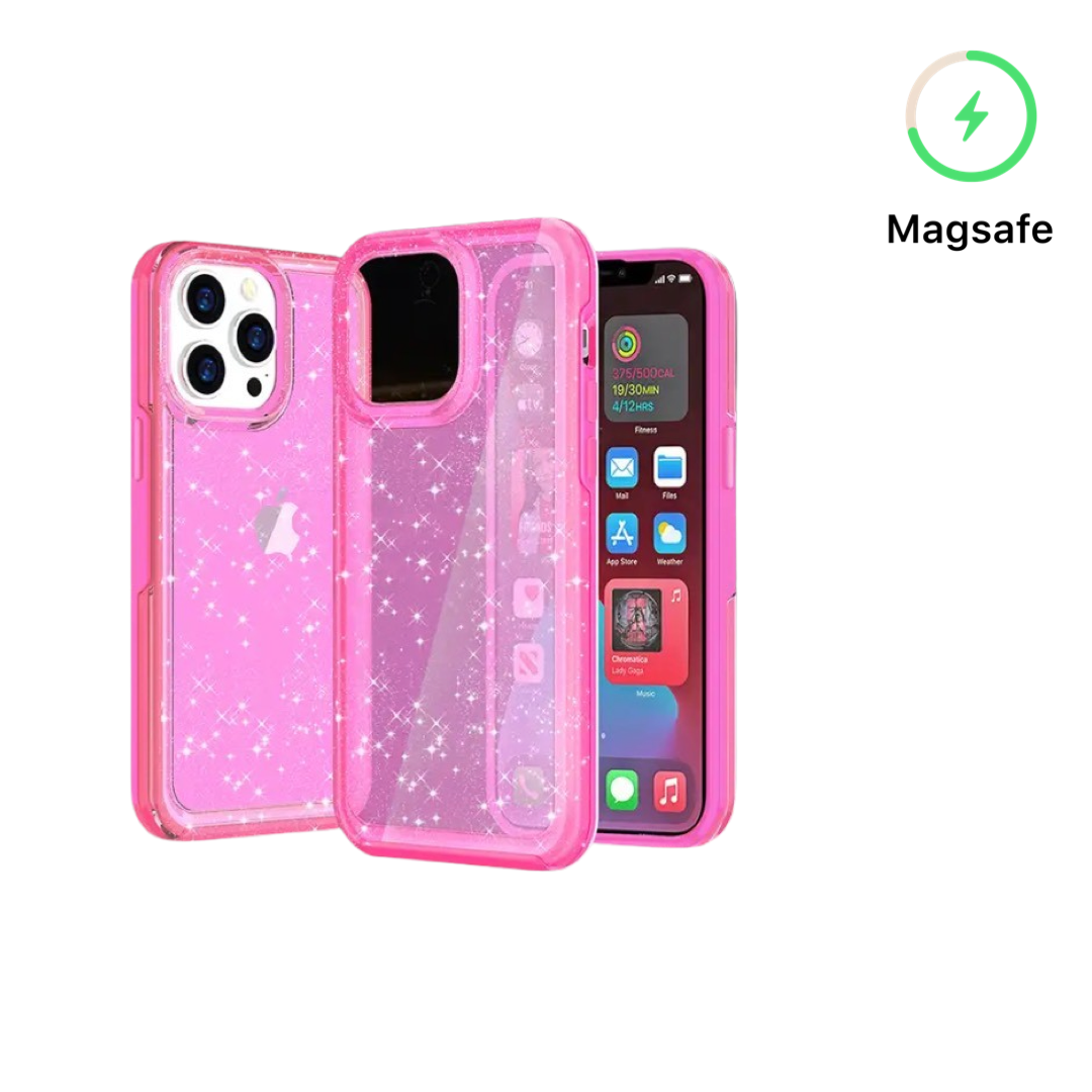 Starry Sky Magsafe Case for iPhone 15 Pro Max Hot pink.