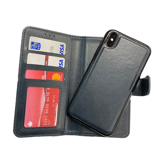 Navy Iphone XR magnetic wallet