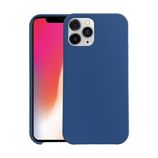 Silicone case for iPhone 13 Pro navy blue.