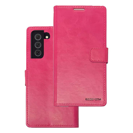 Bluemoon wallet case for Samsung S21FE pink.