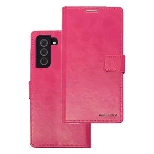 Bluemoon Wallet case for Samsung S23 Hot Pink.