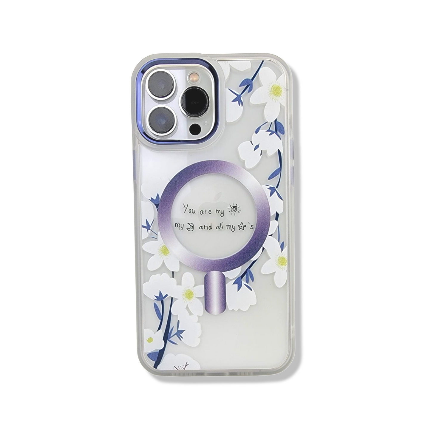 Floral Magsafe Case for iPhone 12/12 Pro White Petal