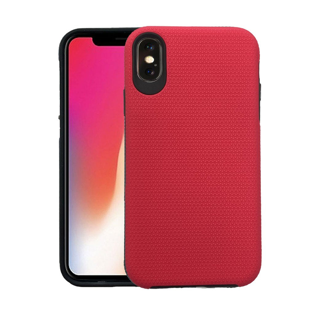 iPhone XR Triangle dotted case in red