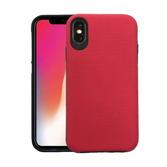 Triangle dotted hard shell case for iPhone X/XS Red.