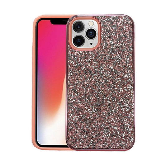 Designer hard glitter case for iPhone 12/12 pro rose gold