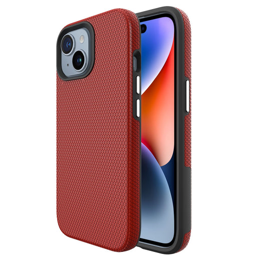 Triangle dotted case for iPhone 15 Red.