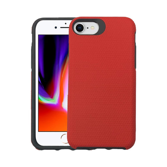 Triangle dotted hard shell case 2020 for iPhone 7/8/SE 2020 red.