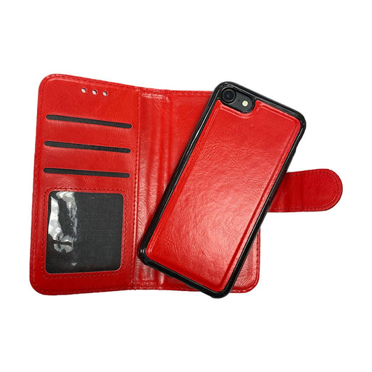 Red Iphone 7Plus/8 Plus magnetic wallet