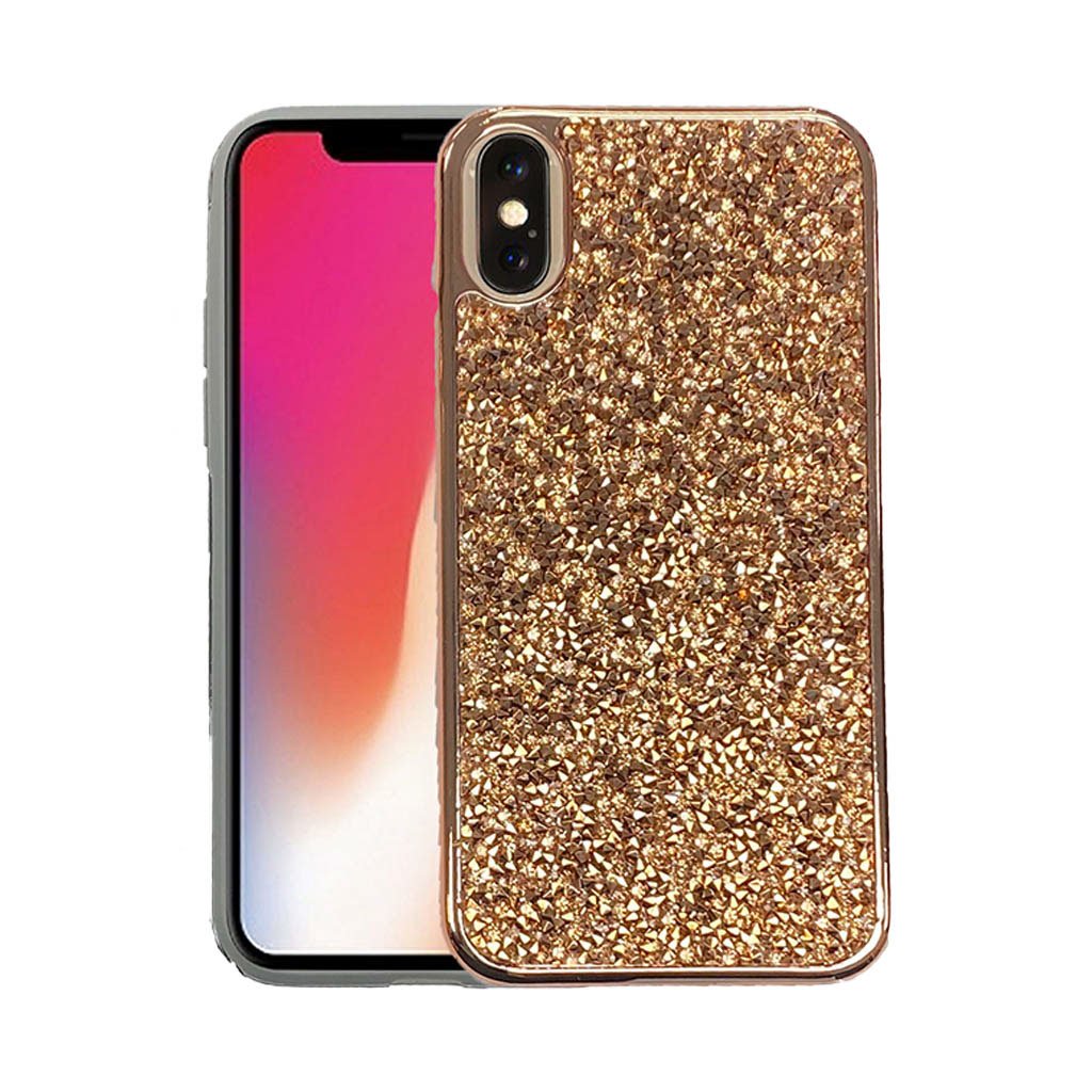 Iphone XR rose gold glitter hard case