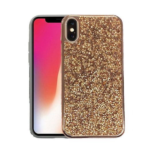 Iphone XR rose gold glitter hard case