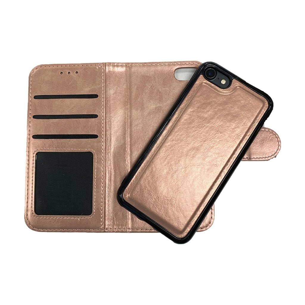 rose gold iPhone 7/8/SE 2020 magnetic wallet