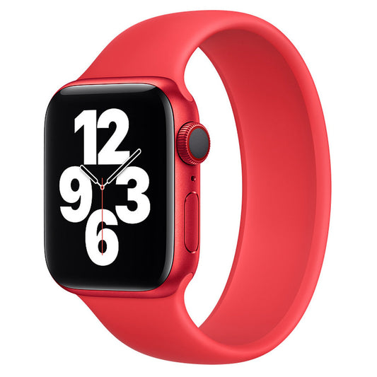 Round Silicon iWatch Band 38/40/41 mm Red