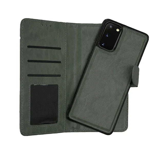 Magnetic two in one wallet for Samsung S23 Black.