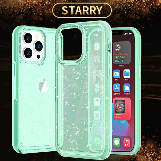 Starry Sky Case for iPhone 13 Pro Mint Green