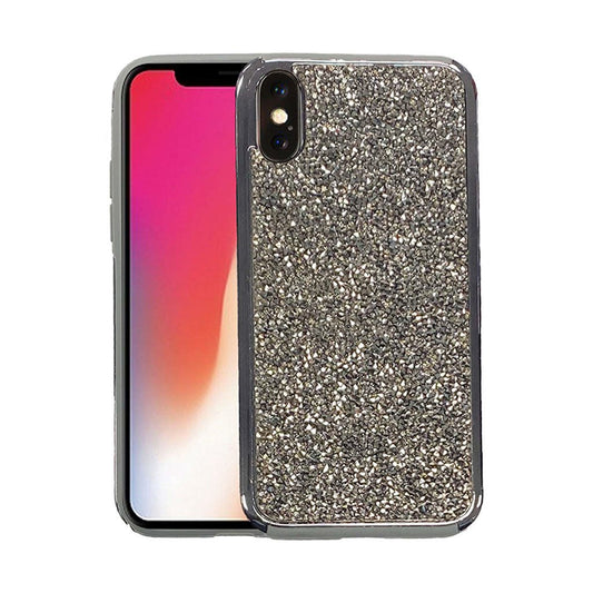 Iphone X/XS black glitter hard case