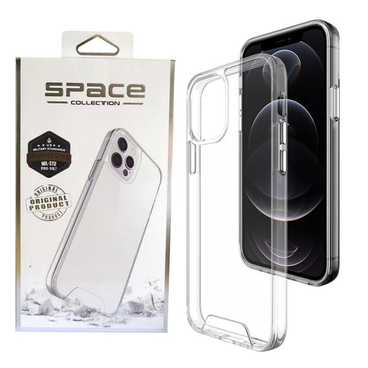 Space clear hard case for iPhone 13 Pro Max.