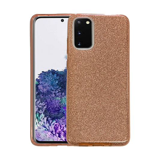 Three piece sparkly case for Samsung A13 5G Rose Gold