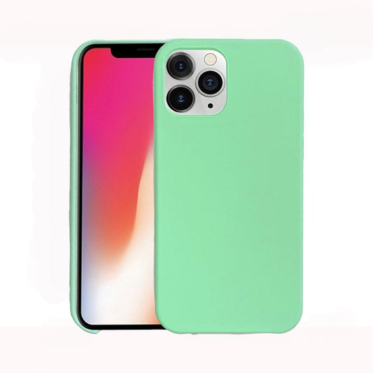 Silicone case for iPhone 13 Pro teal.