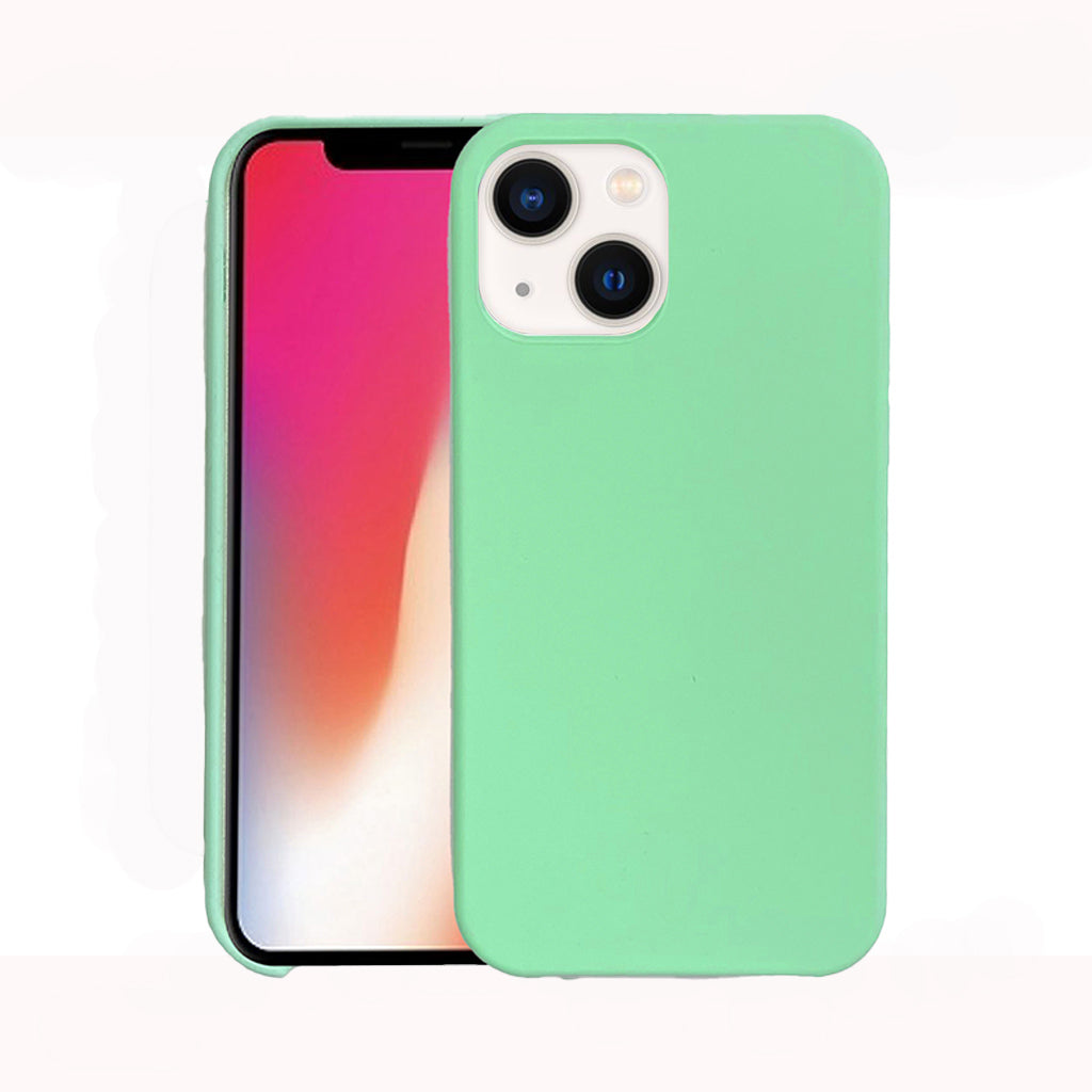 Silicone case for iPhone 15/14 Teal.