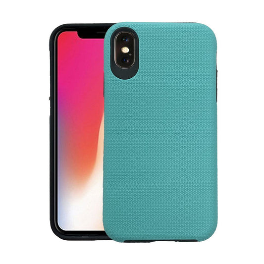 iPhone XR Triangle dotted case in teal