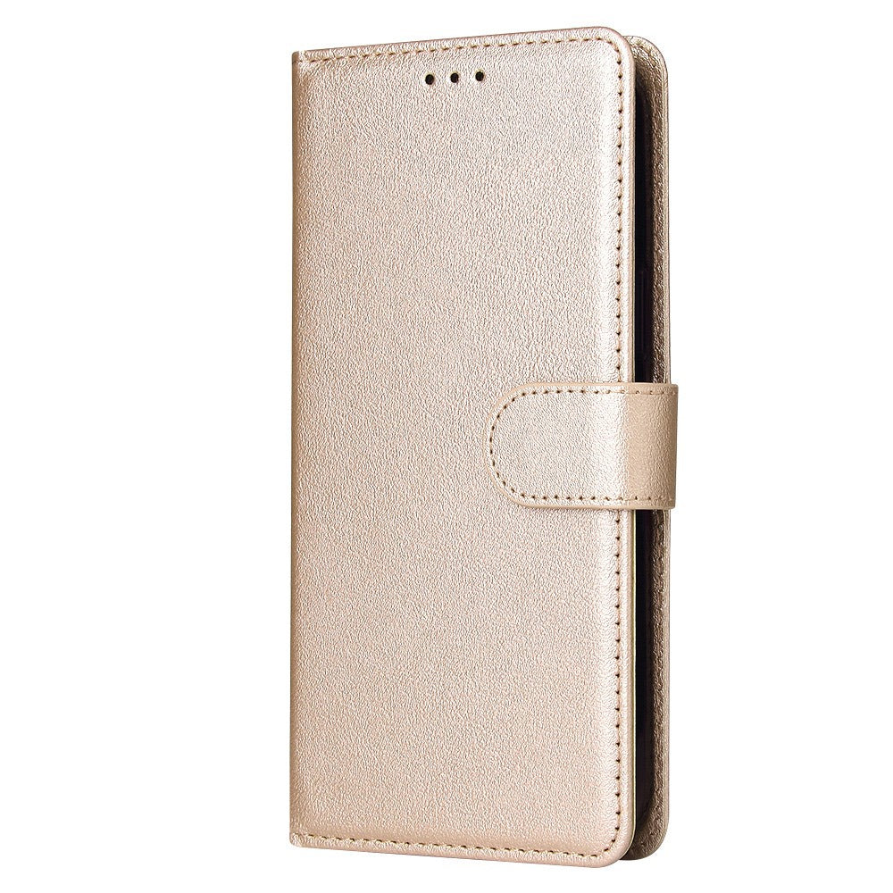 Leather wallet for iPhone 15 Rose Gold.