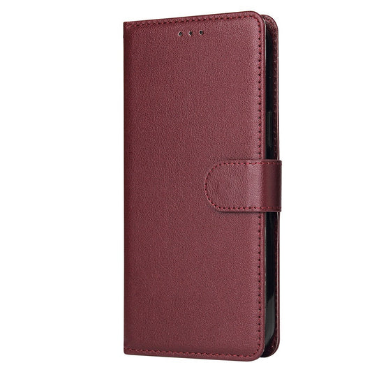 Leather wallet for iPhone 15 Pro Wine.