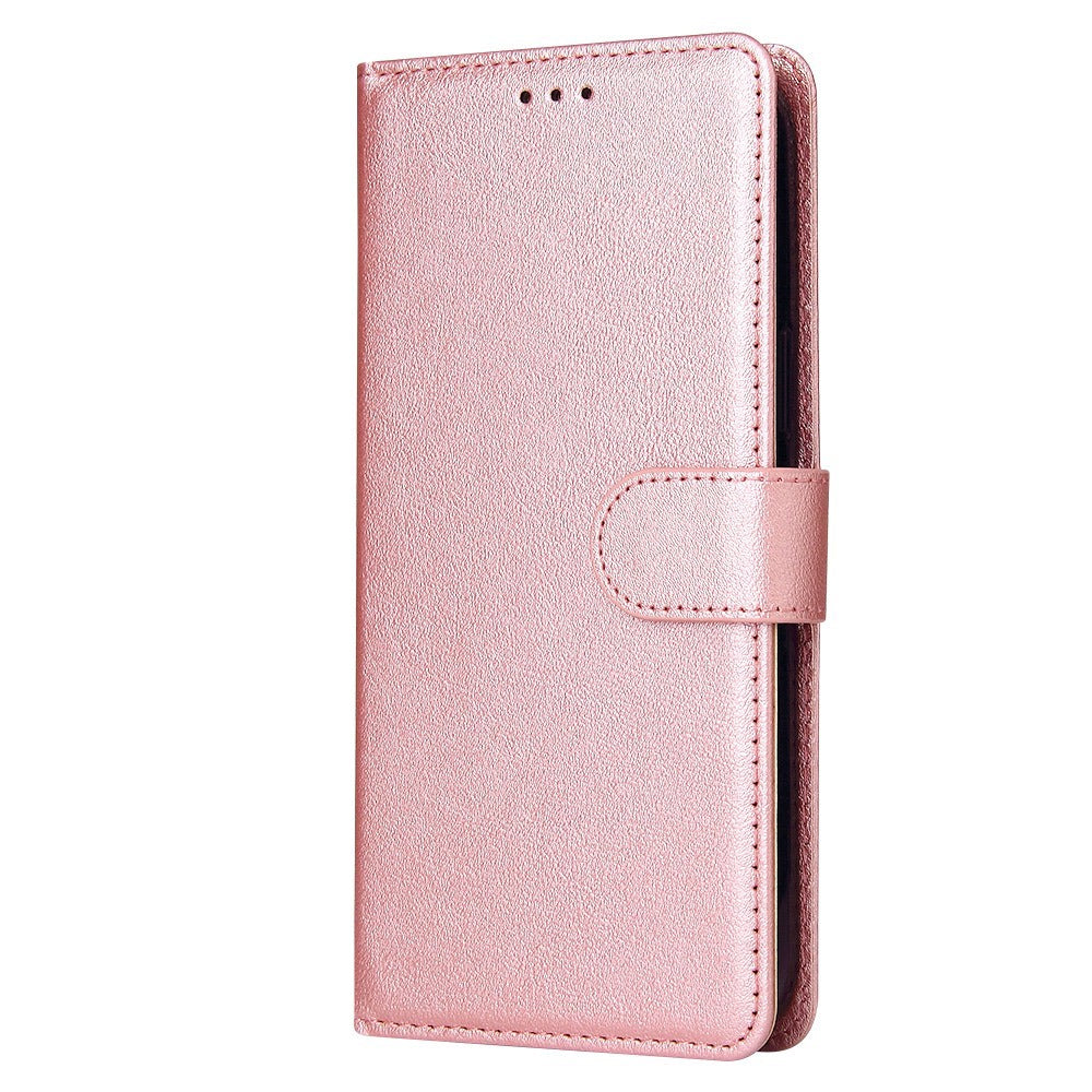 Leather wallet for iPhone 15 Plus Pink.