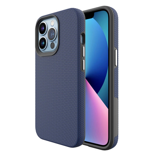 Triangle dotted case for iPhone 13 Pro Blue.