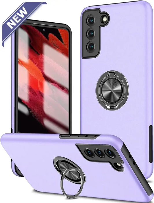 Feather touch ring case for Samsung A15 Purple.