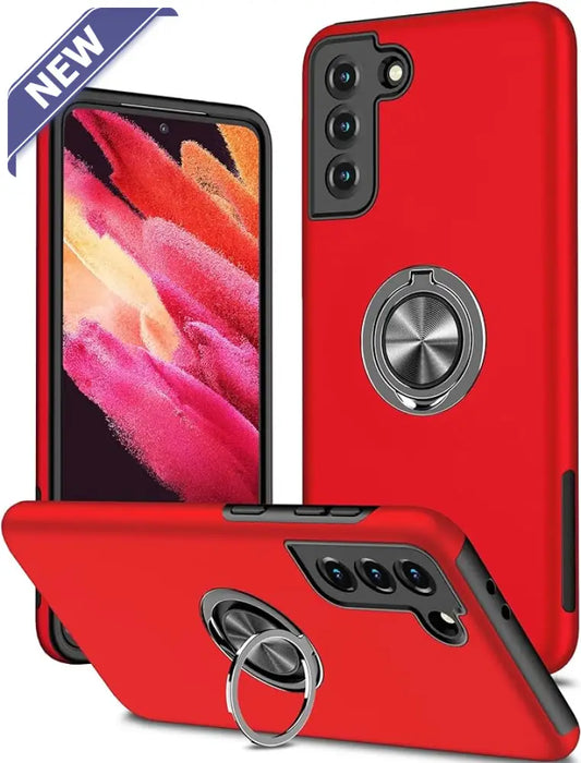 Feather touch ring case for Samsung A15 Red.
