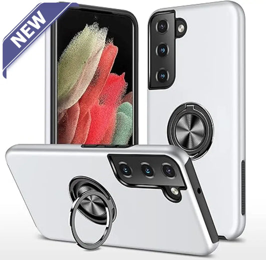 Feather touch ring case for Samsung A15  Silver.
