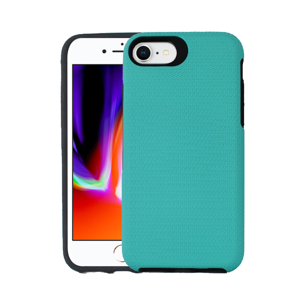 Triangle dotted hard shell case for iphone 7/8/SE 2020 teal