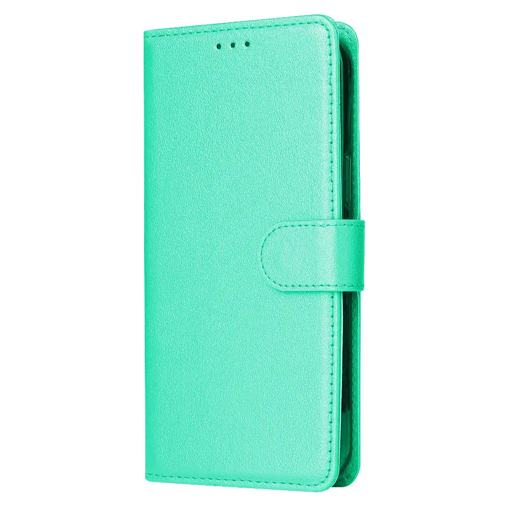 Leather Wallet Case For Moto Edge + 5G (2023) Teal.