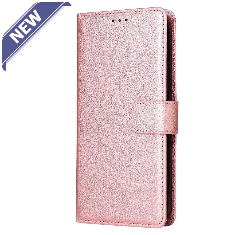 Leather Wallet For Samsung S24 Pink. Cases