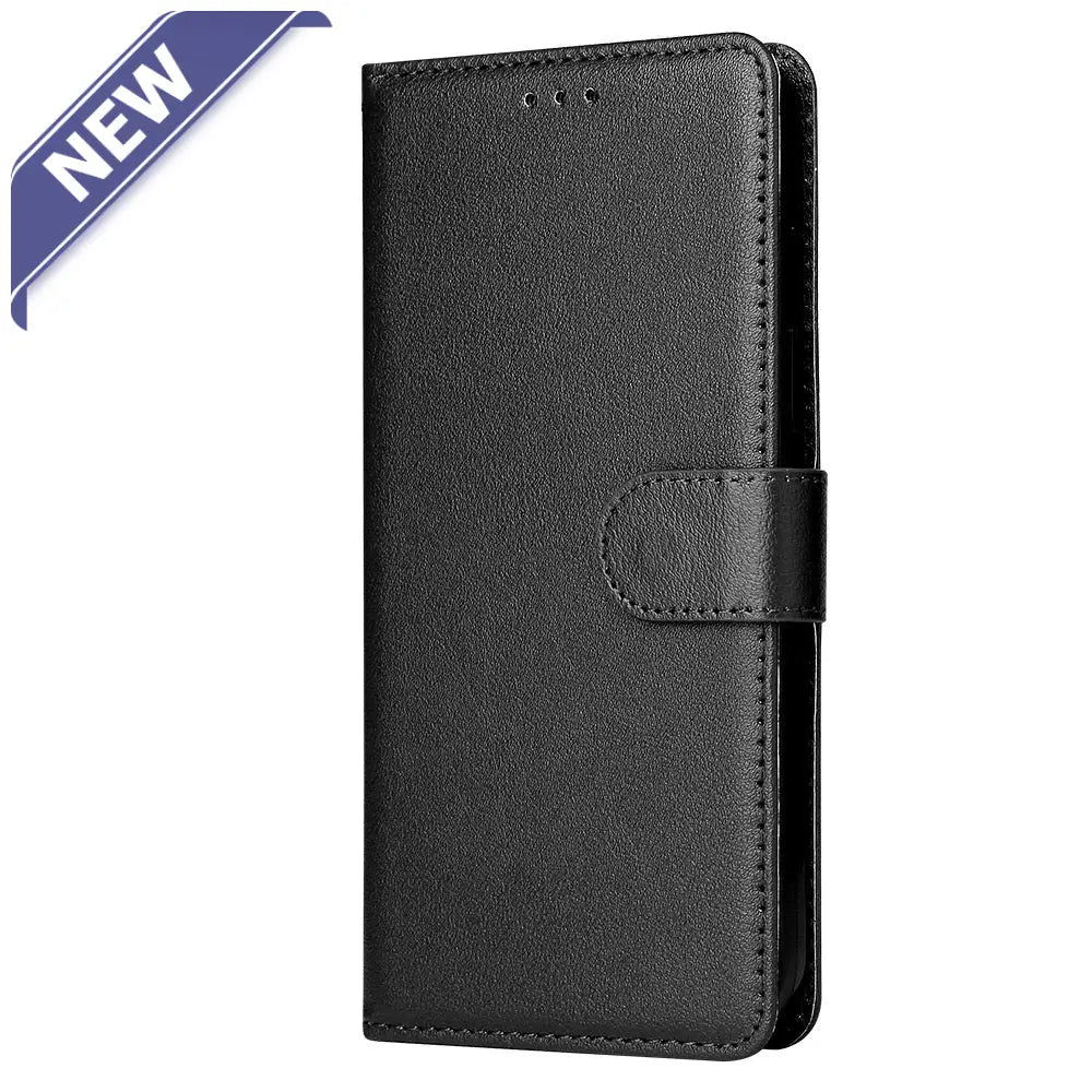 Leather Wallet For Samsung S24 Plus Black. Cases