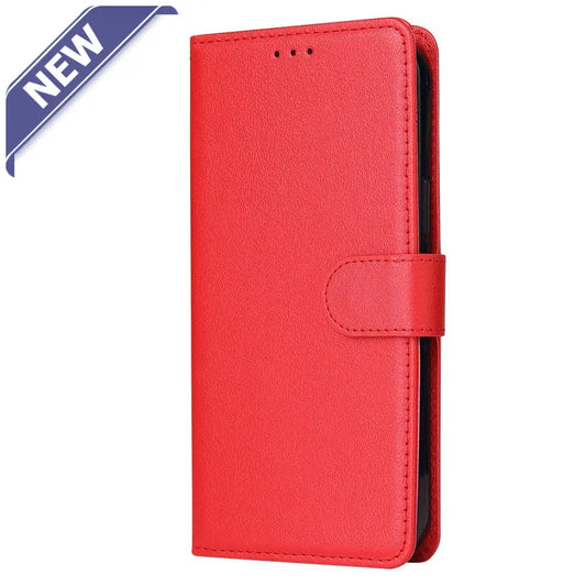 Leather Wallet For Samsung S24 Plus Red. Cases