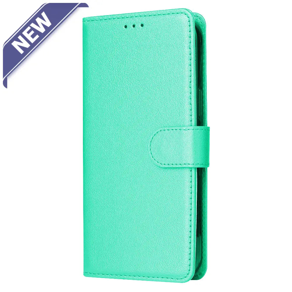 Leather Wallet For Samsung S24 Teal. Cases