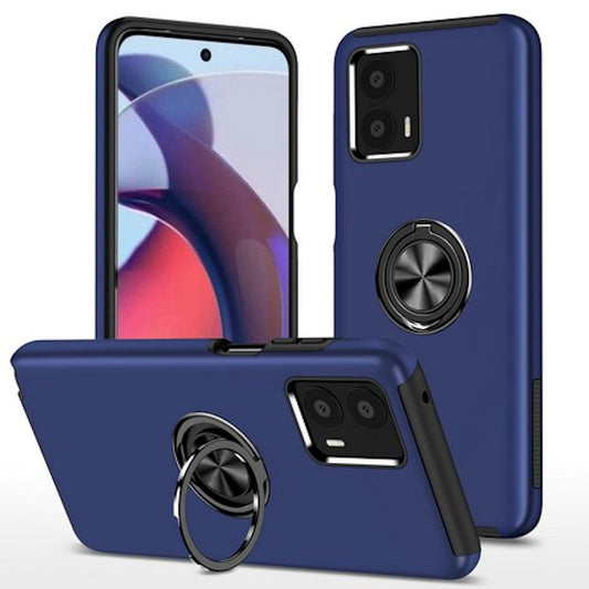 Feather touch ring case for Moto G 5G (2024) Navy Blue.