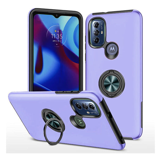 Feather touch ring case for Moto Edge (2023) Purple.