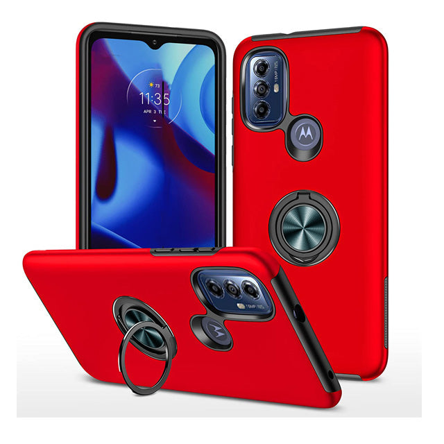 Feather touch ring case for Moto Edge (2023) Red.