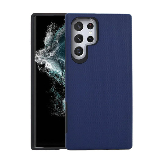 Triangle dotted hard shell case for Samsung A71 Navy