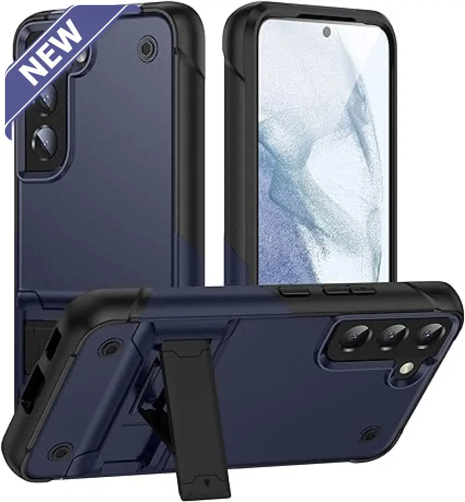 Ocs Hard Case With Stand For Samsung S24 Navy Blue. Cases