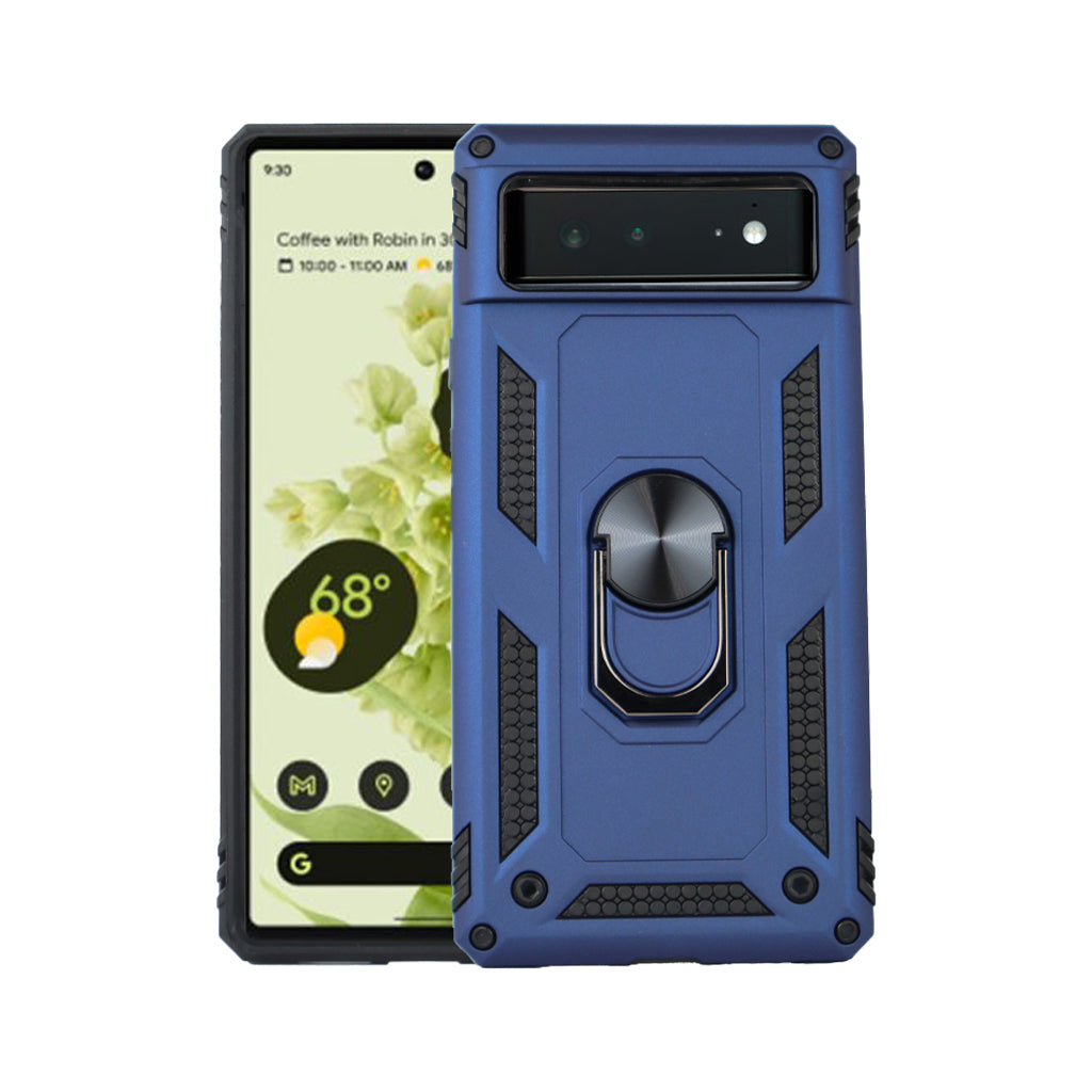 Anti-drop ring case  for Pixel 6 navy blue.