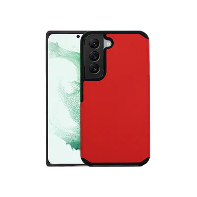 Classic slim armour case for Samsung A14 Red.