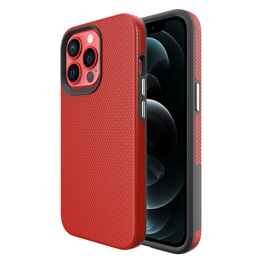 Triangle dotted case for iPhone 13 Pro Max red.