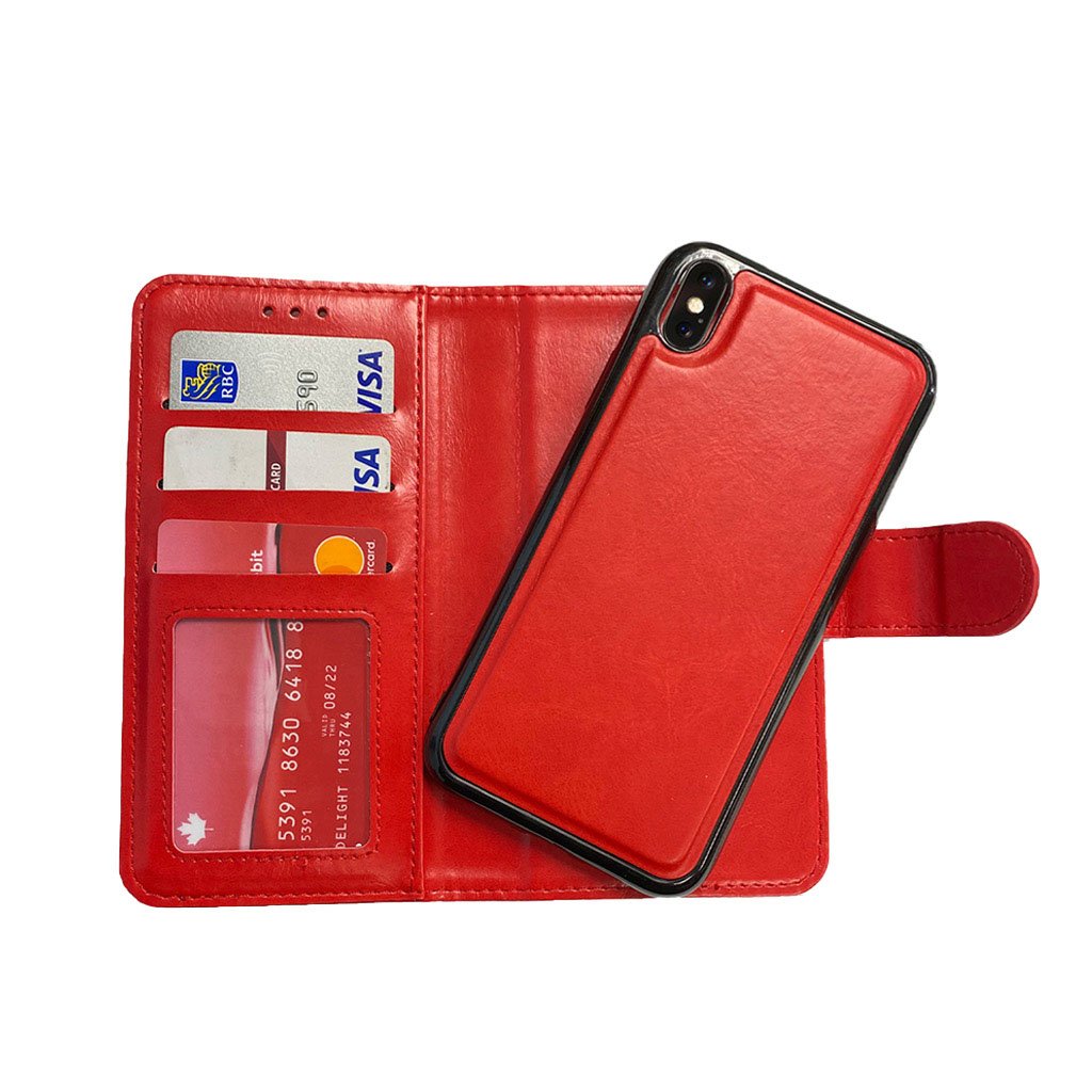 red iPhone X/XS magnetic wallet