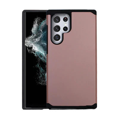 Classic slim armour case for Samsung S23 Ultra Rose Gold.