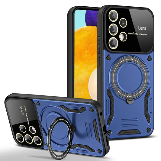 Ring stand case for Samsung A15 5G Navy.