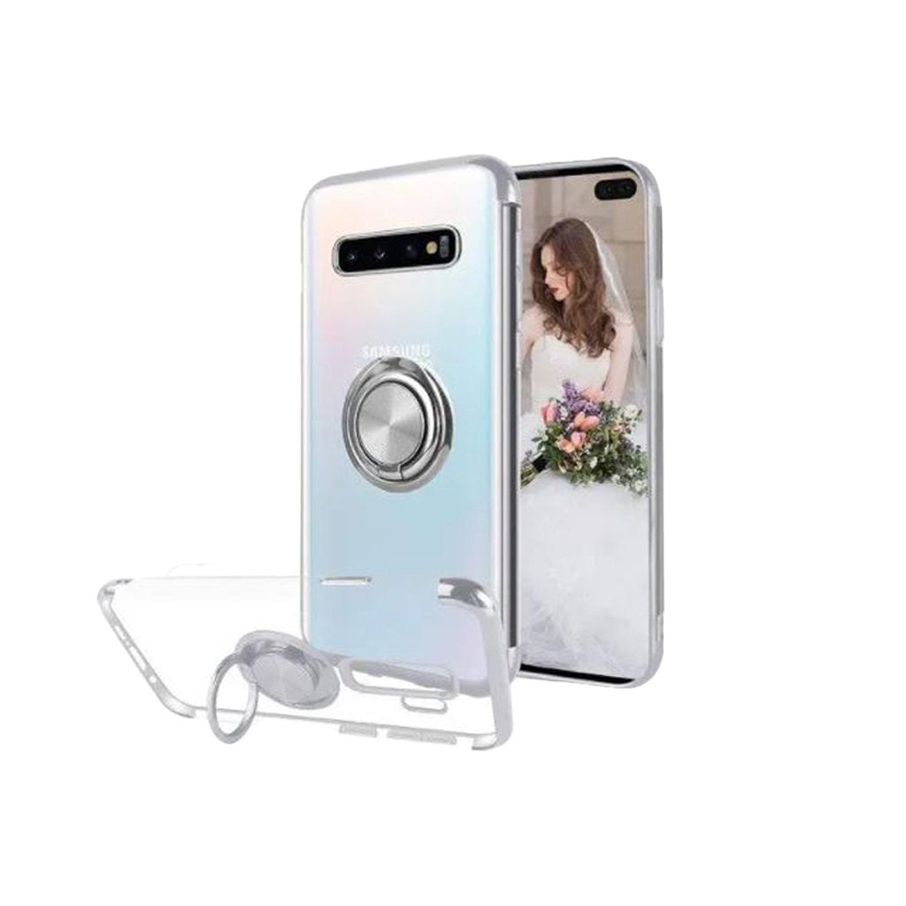 Samsung S10  ring tpu with silver edges