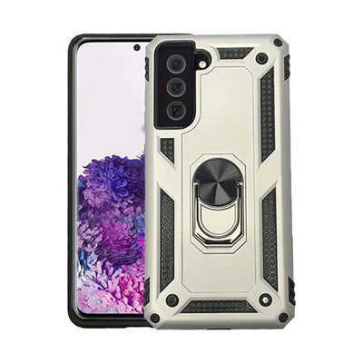 Anti-drop ring case for Pixel 7 Silver.